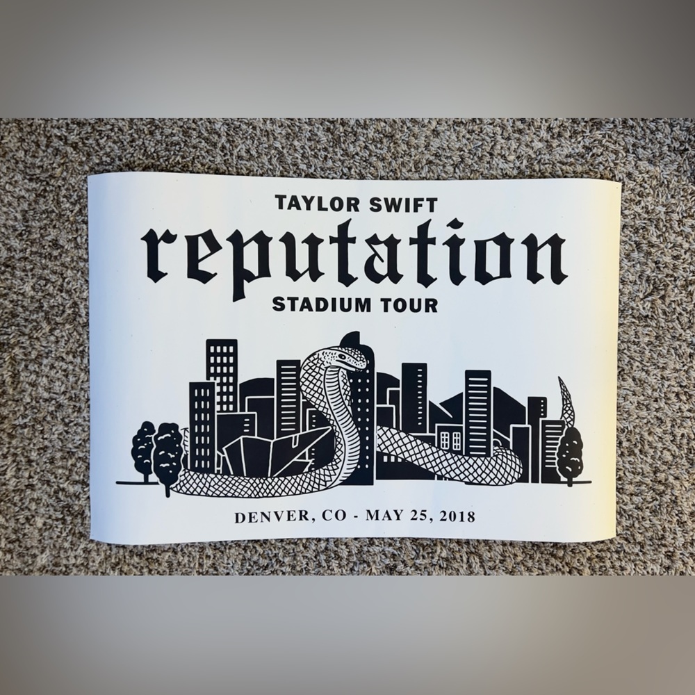 TAYLOR SWIFT REPUTATION STADIUM TOUR POSTER DENVER